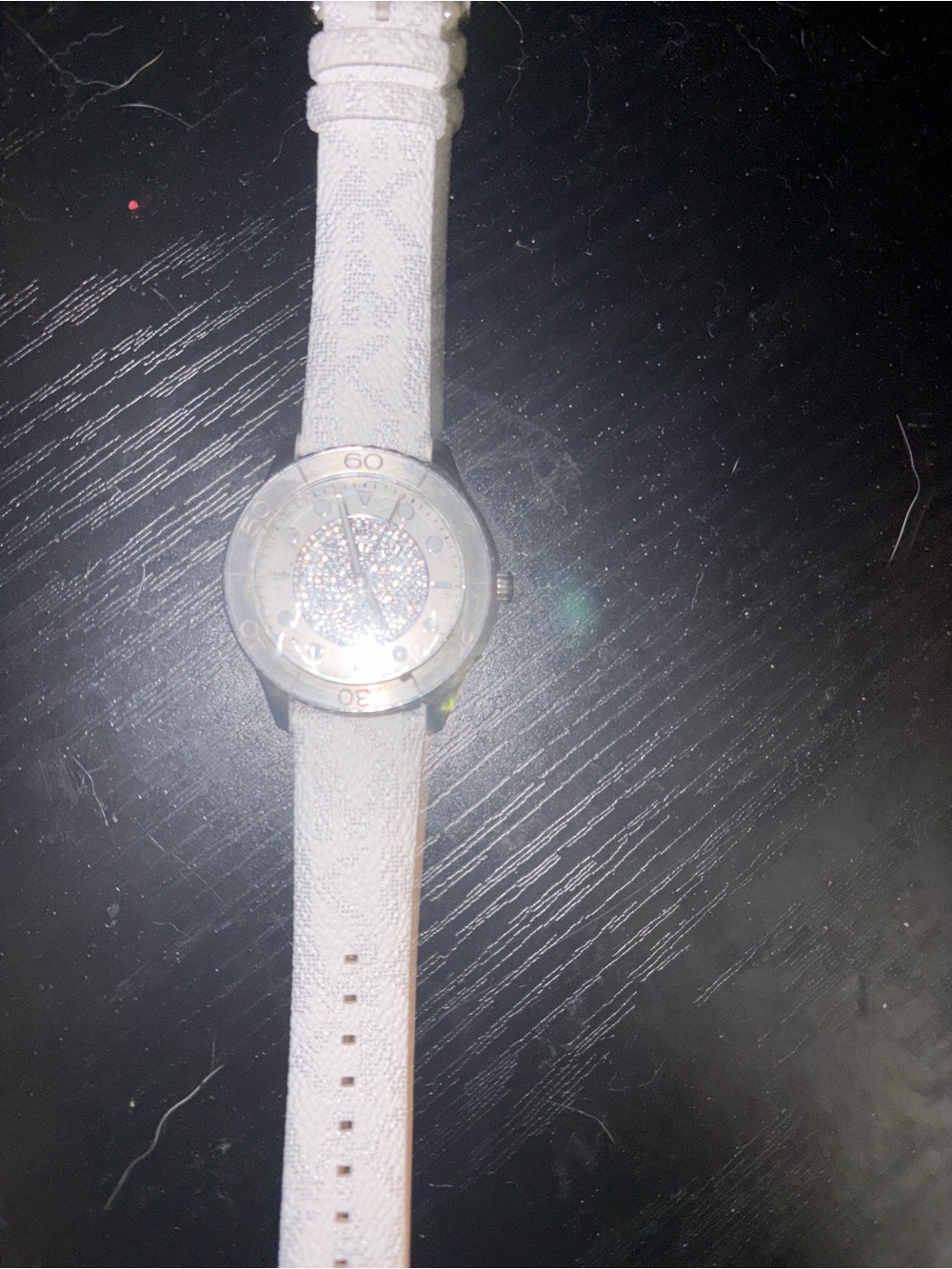 Michael Kors Women's Runway Three-Hand White Metallic Watch - Picture 6 of 10